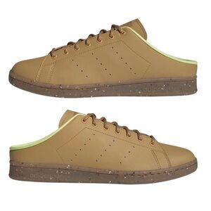 Adidas Stan Smith Plant and Grow Mules Mens SZ 13 Golden Beige Rubber NWT